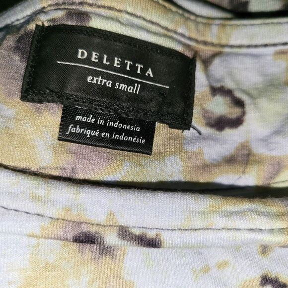 Anthropologie Deletta beautiful watercolor print one shoulder top - Picture 6 of 7